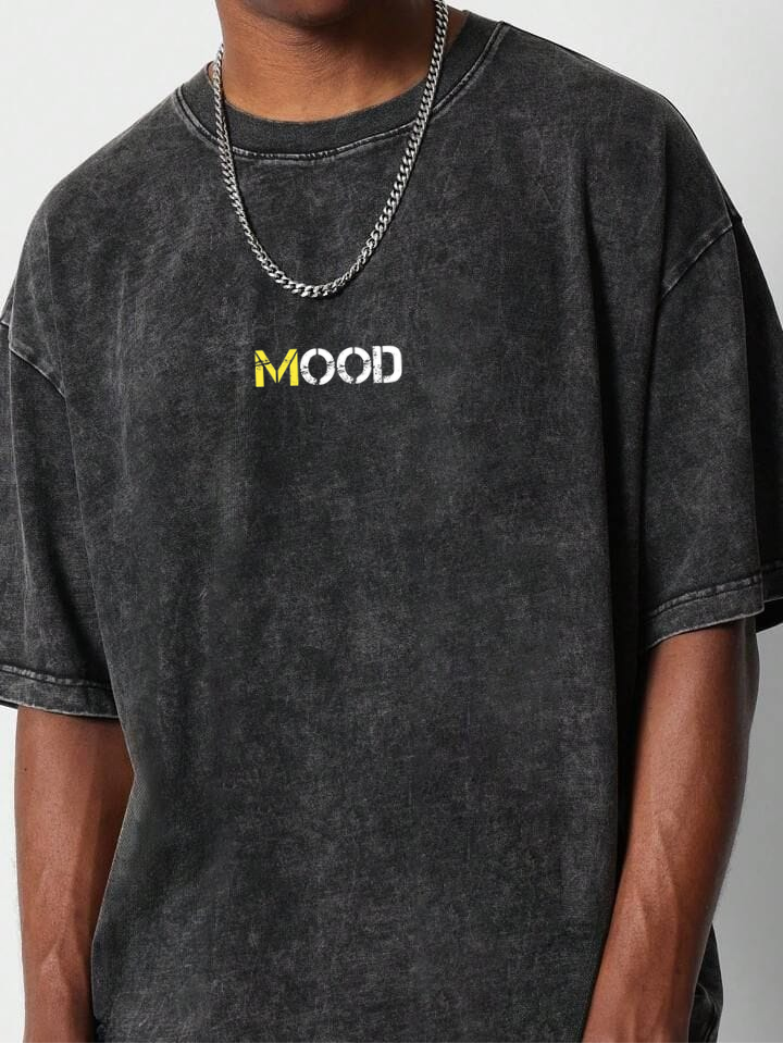 Mood Acid Washed Oversized Tee